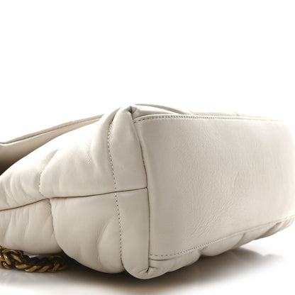 Saint Laurent Lambskin Quilted Small Loulou Puffer Monogram Chain Satchel Crema Soft 9 of 11