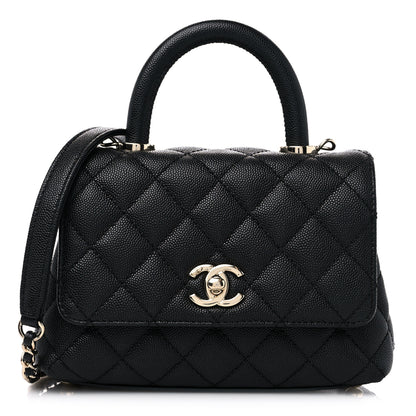 Chanel Caviar Quilted Extra Mini Coco Handle Flap Black 1 of 15