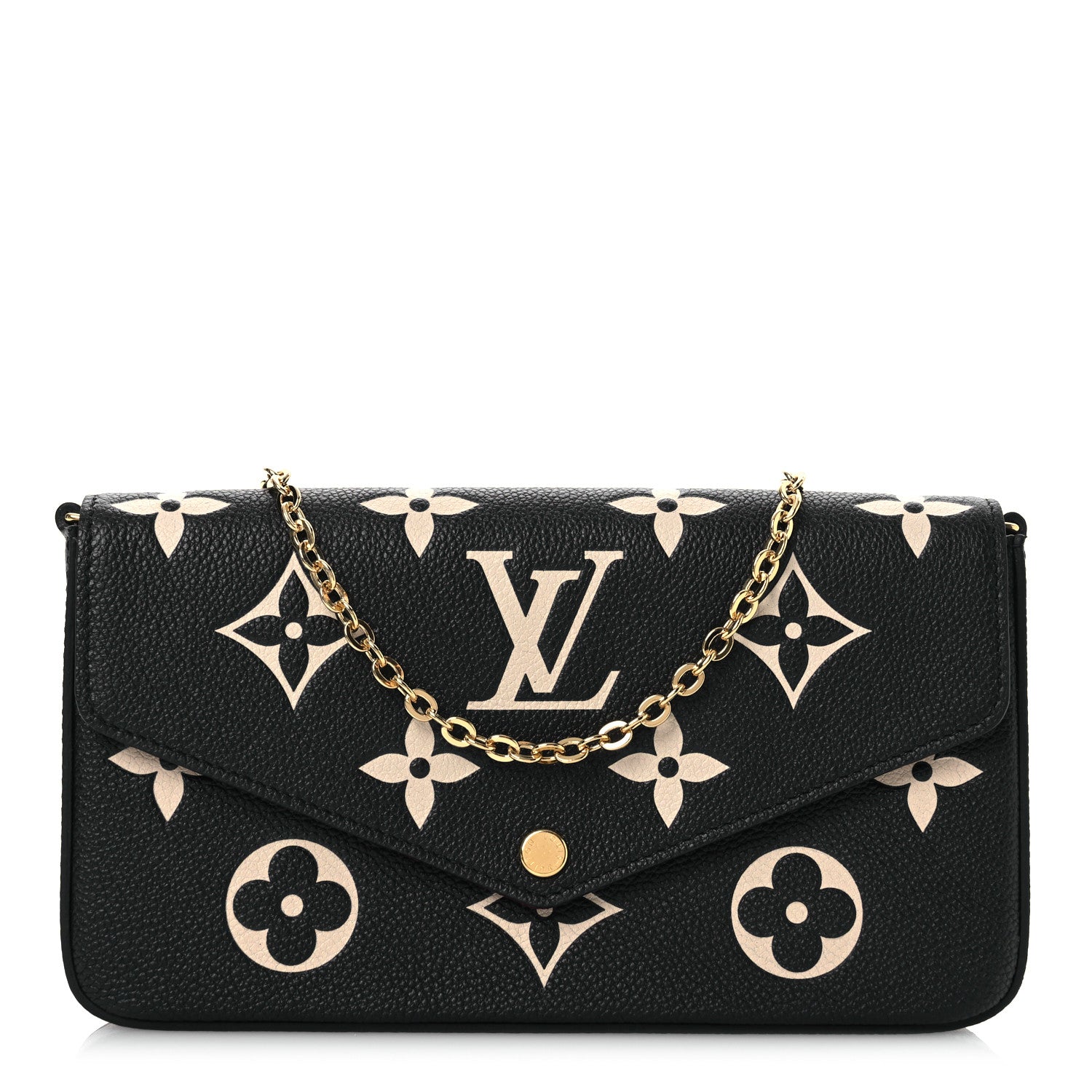Louis Vuitton Empreinte Monogram Giant Felicie Pochette Black Beige 1 of 16
