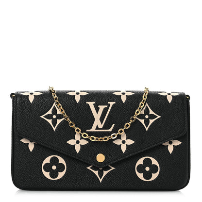 Louis Vuitton Empreinte Monogram Giant Felicie Pochette Black Beige 1 of 16