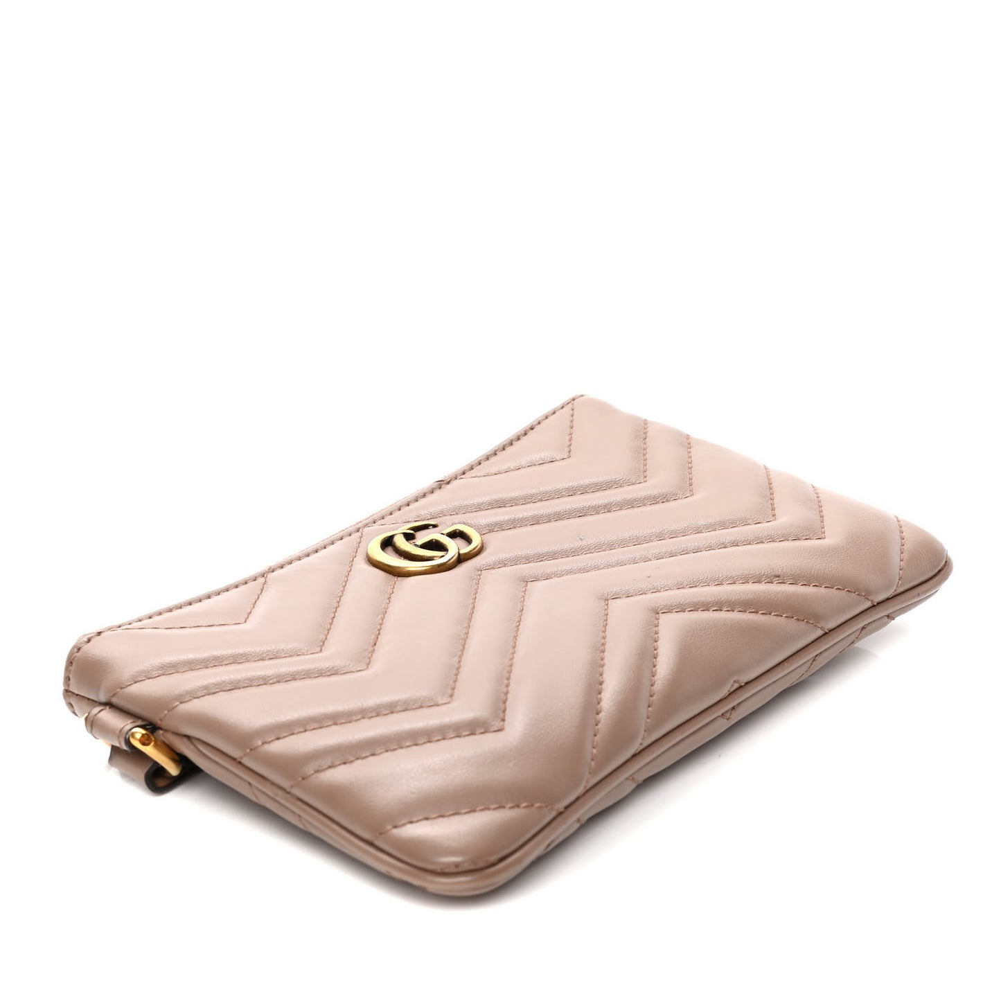 Calfskin Matelasse GG Marmont Wrist Wallet Porcelain Rose