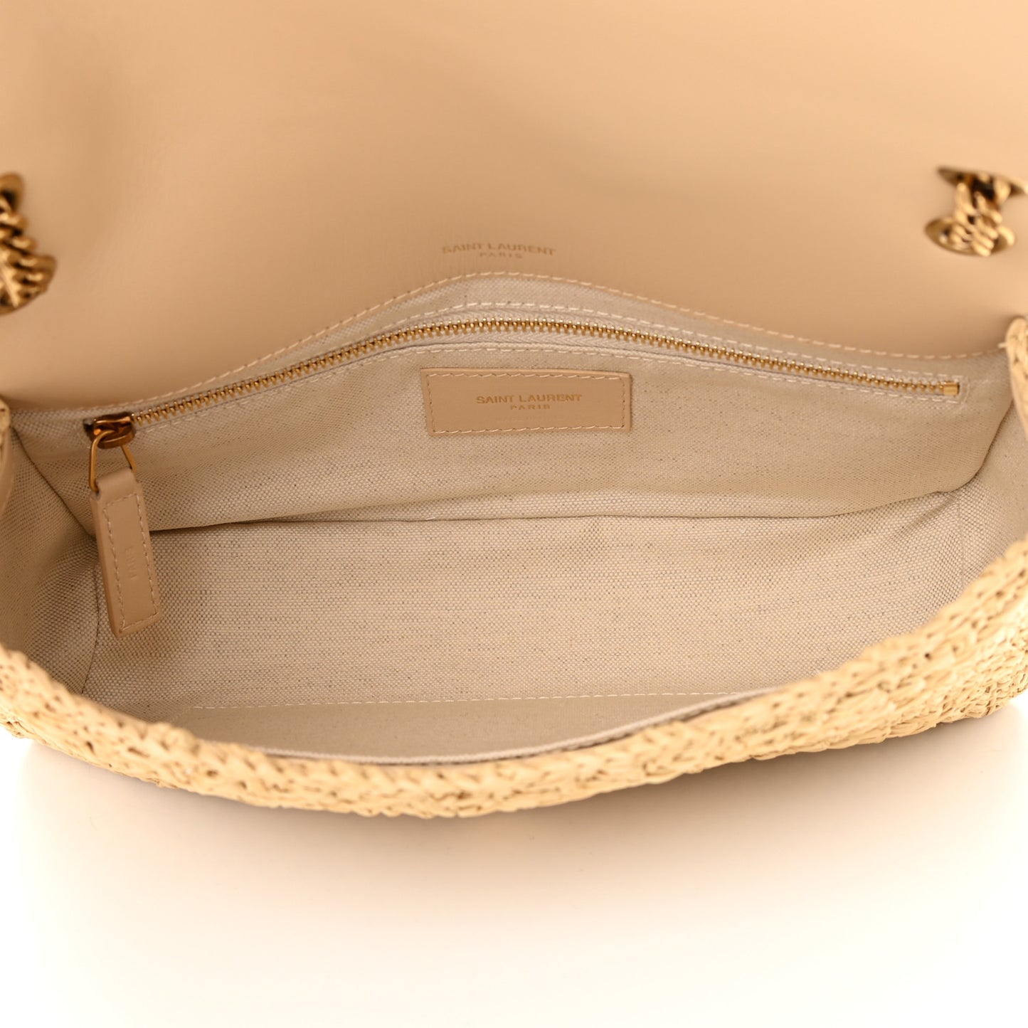 Raffia Monogram Medium Jamie Natural Avorio