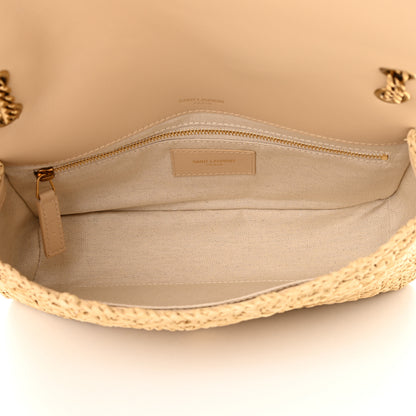 Saint Laurent Raffia Monogram Medium Jamie Natural Avorio 5 of 12