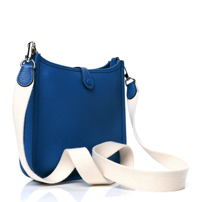 Hermes Taurillon Clemence Amazone Evelyne TPM Mykonos Blanc 2 of 4
