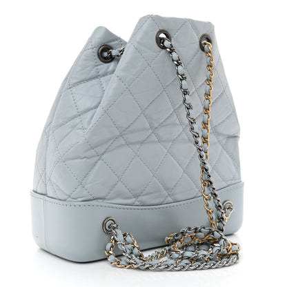 Chanel Aged Calfskin Quilted Small Gabrielle Backpack Light Blue 2 of 9