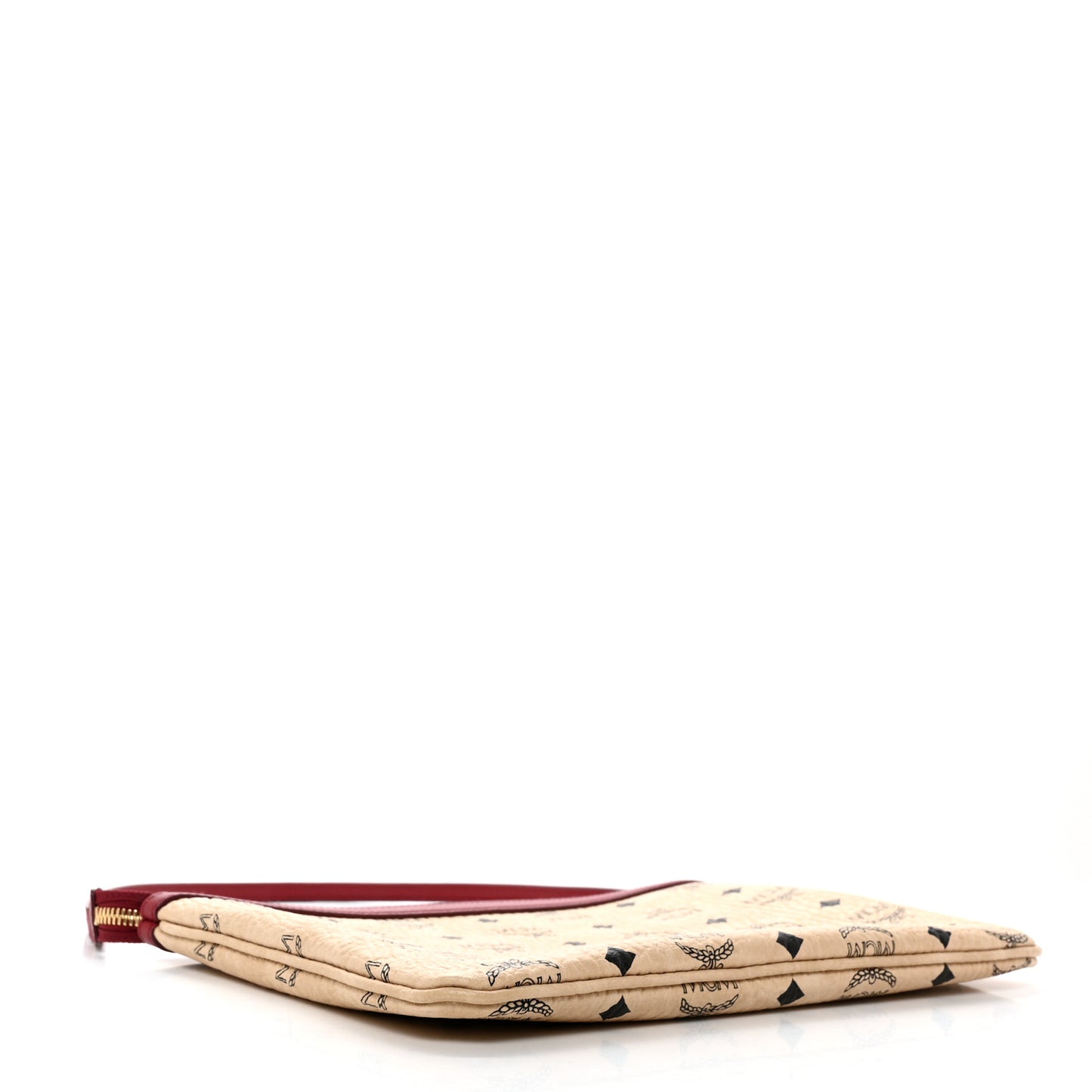 Visetos Liz Shopper Tote Pouch Beige Ruby Red