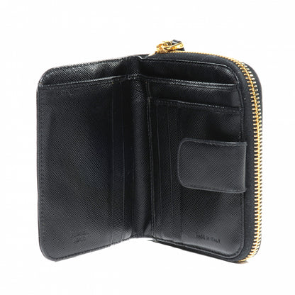 Prada Saffiano Compact Zip Around Wallet Black 5 of 8