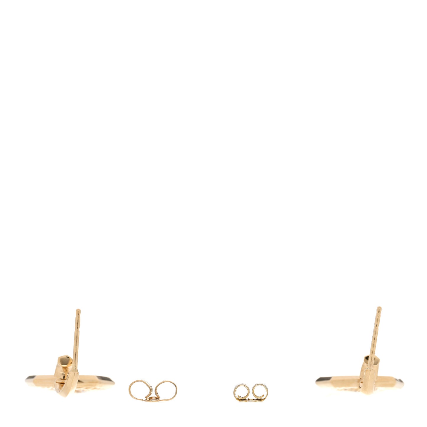 18K Yellow Gold Diamond 16mm Stax Drop Earrings