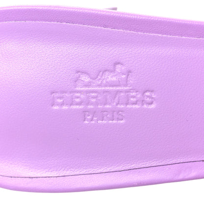 Hermes Calfskin Oasis Sandals 38 Violet 7 of 9
