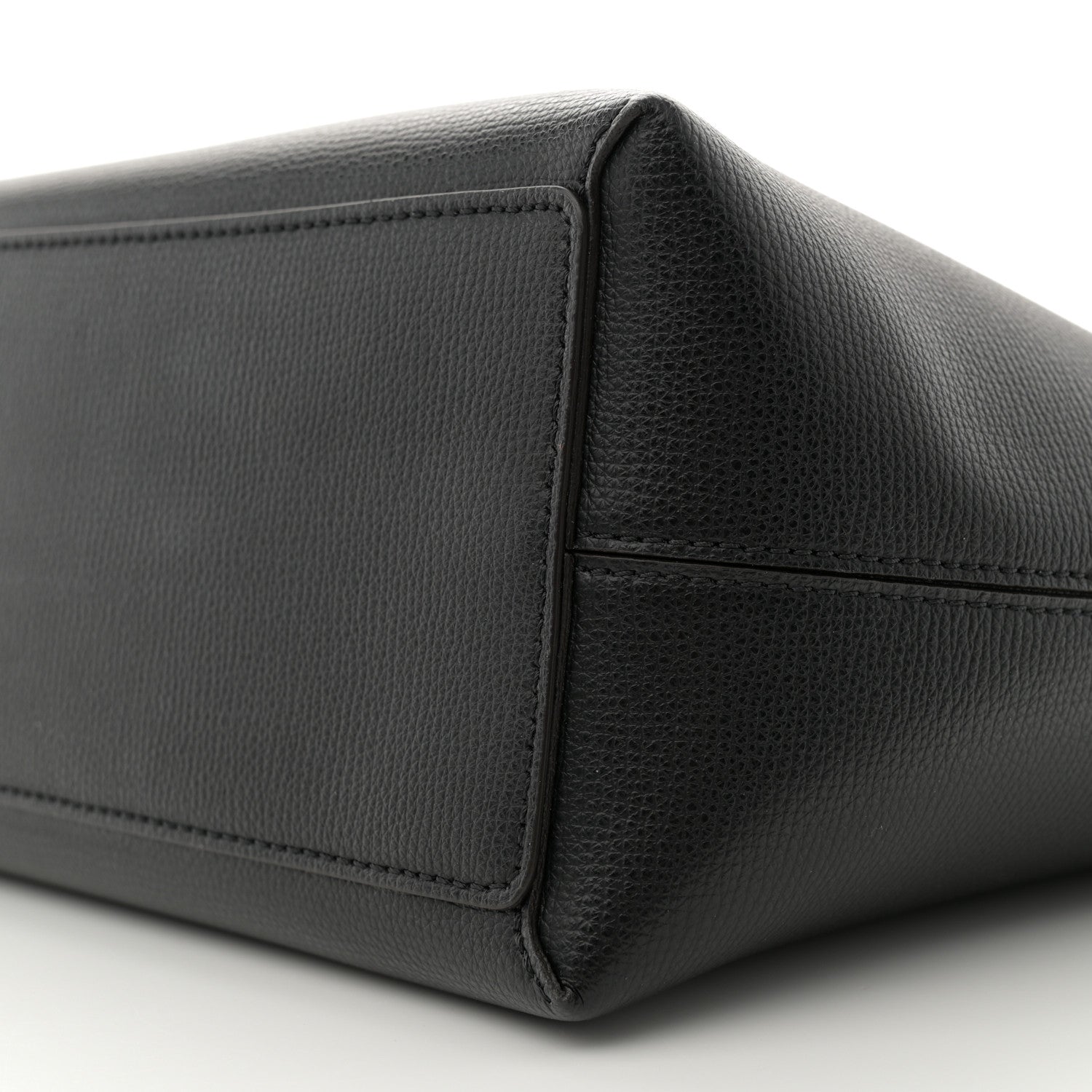 Burberry Grainy Calfskin Haymarket Check Medium Reversible Tote Black 15 of 16