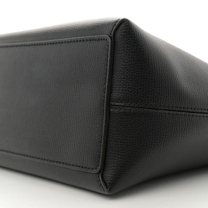 Burberry Grainy Calfskin Haymarket Check Medium Reversible Tote Black 15 of 16