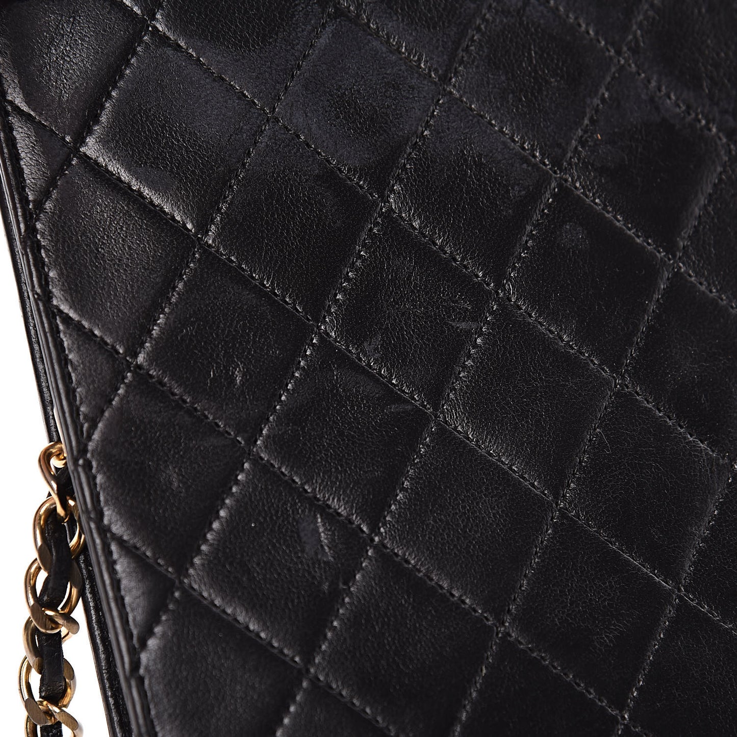 Lambskin Quilted Medium Single Flap Black