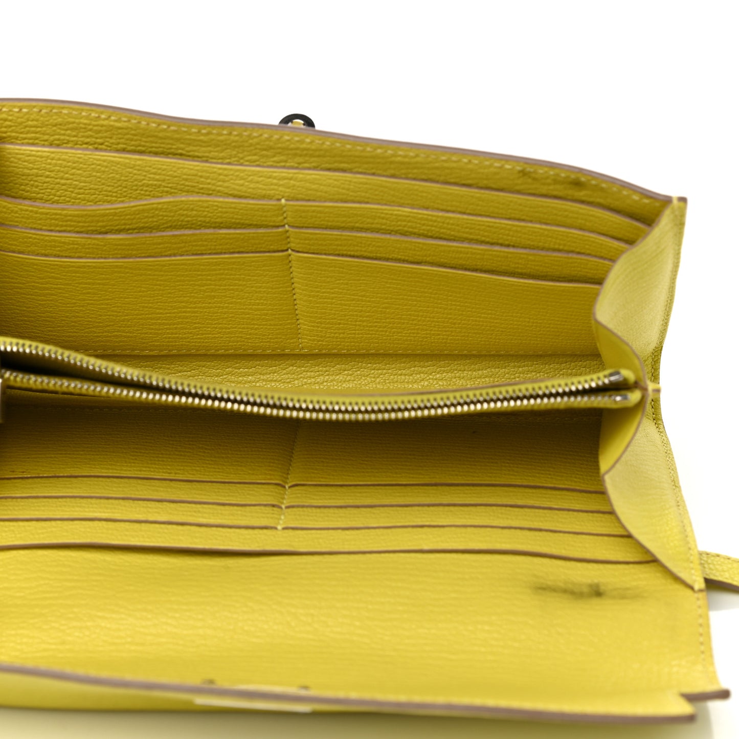 Chevre Mysore Kelly Longue Wallet Lime