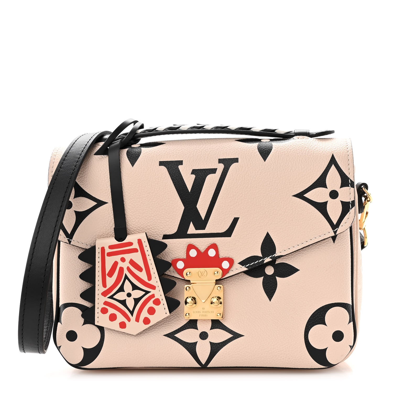 Louis Vuitton Empreinte Monogram Giant Crafty Pochette Metis Creme Black 1 of 10
