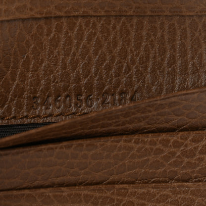 Gucci Monogram Dollar Calfskin Zip Around French Wallet Beige Ebony Tabacco 7 of 8