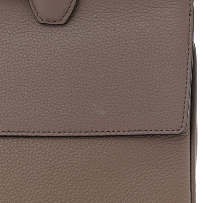 Salvatore Ferragamo Hammered Calfskin Medium Studio Bag Caraway Seed 10 of 10