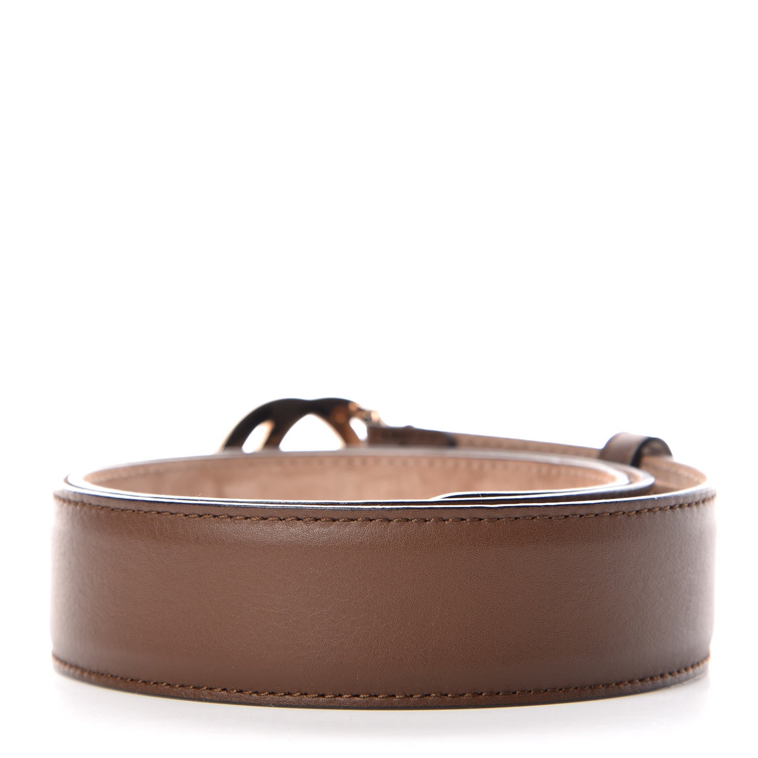 Gucci Calfskin Interlocking G 37mm Belt 80 32 Nut Brown 3 of 8