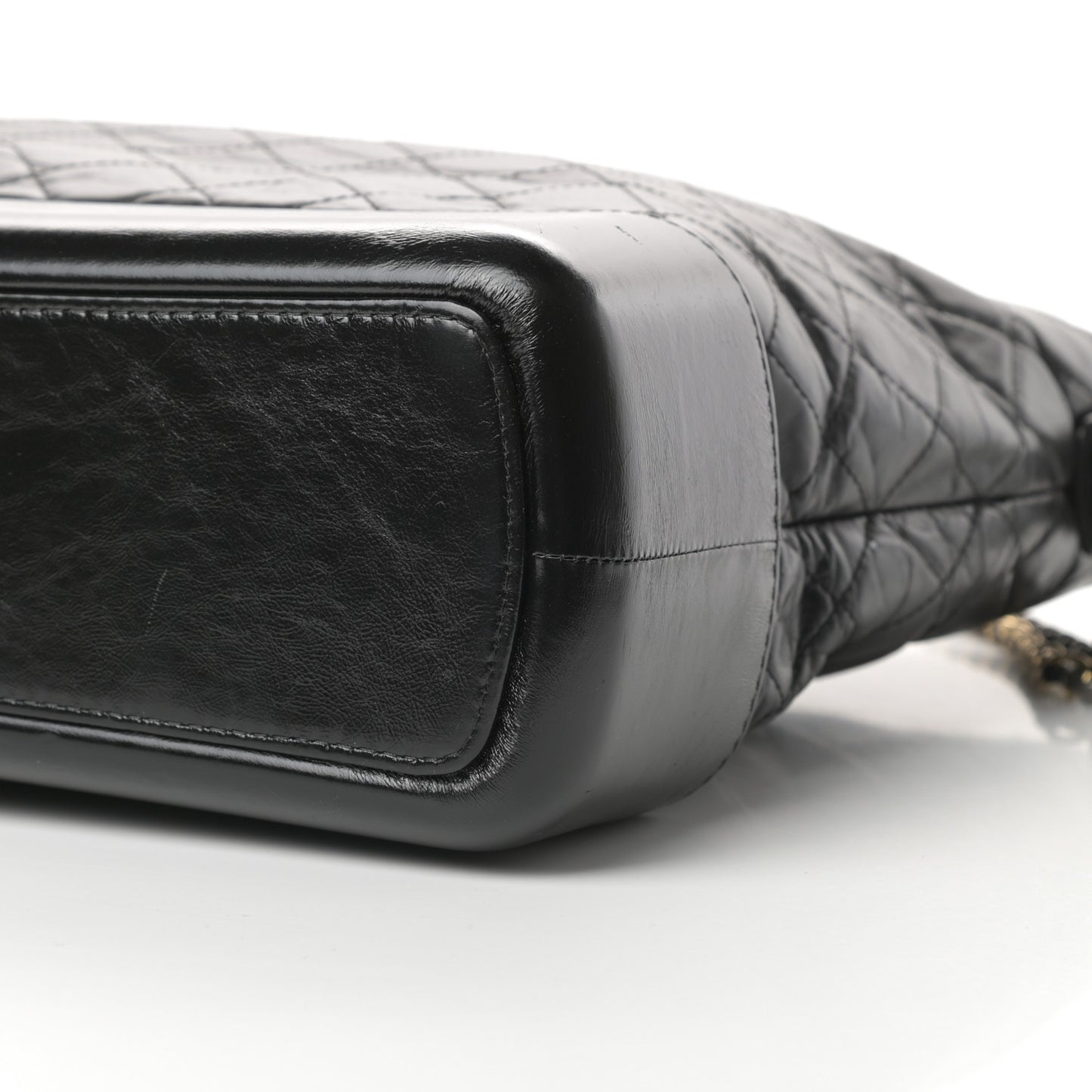 Calfskin Quilted Large Gabrielle Shopping Tote Black