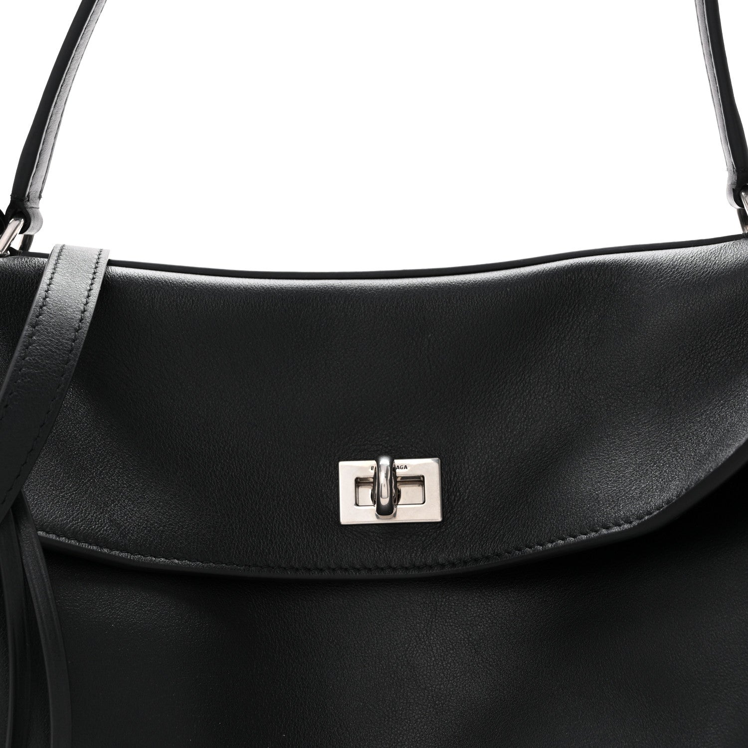 Balenciaga Natural Smooth Calfskin Medium Rodeo Top Handle Handbag Black 8 of 10