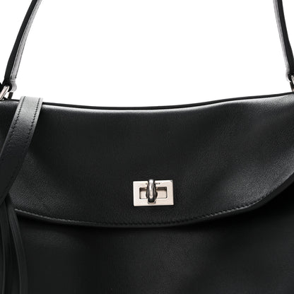 Balenciaga Natural Smooth Calfskin Medium Rodeo Top Handle Handbag Black 8 of 10