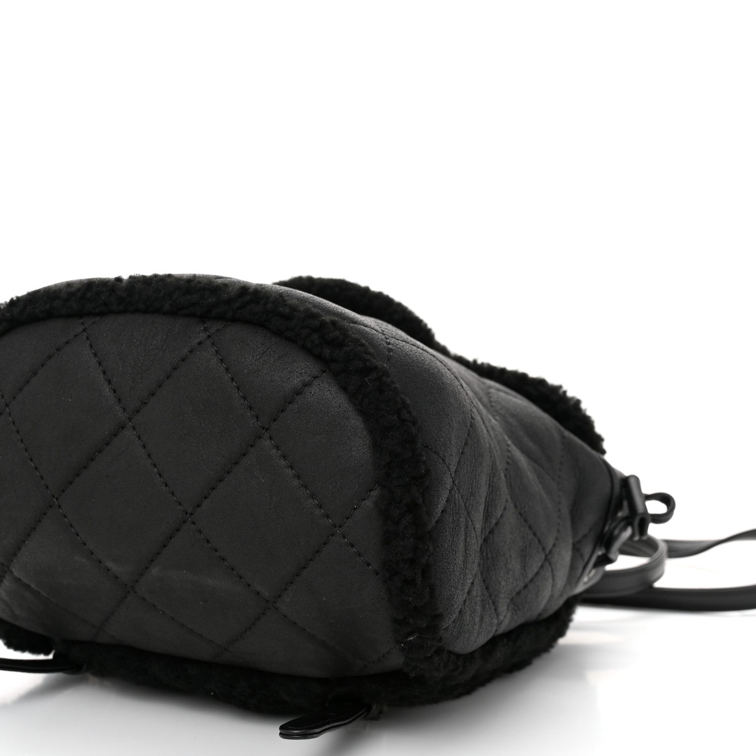 Chanel Lambskin Shearling Coco Neige Backpack Black 9 of 10