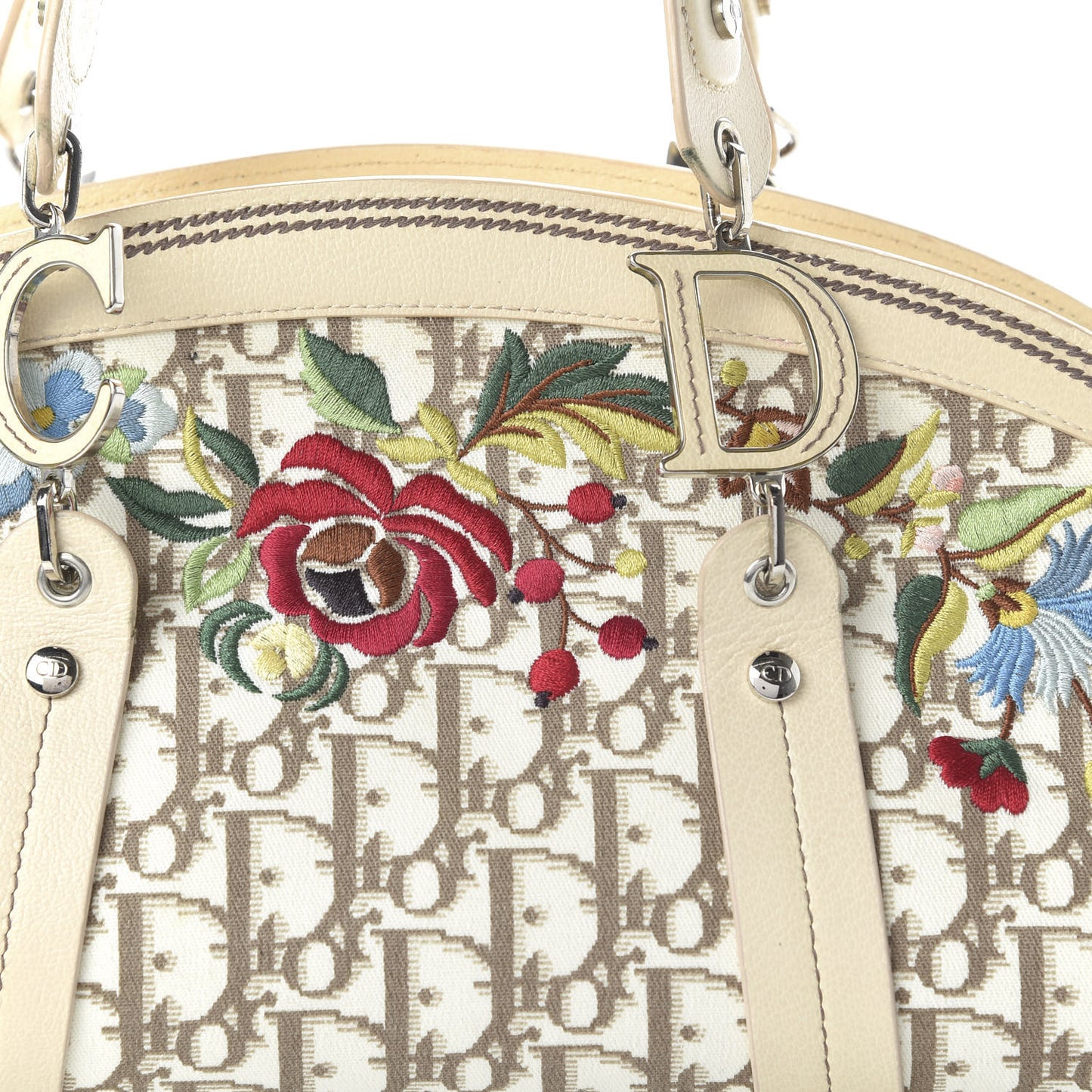 Monogram Vintage Flowers Bowler Beige