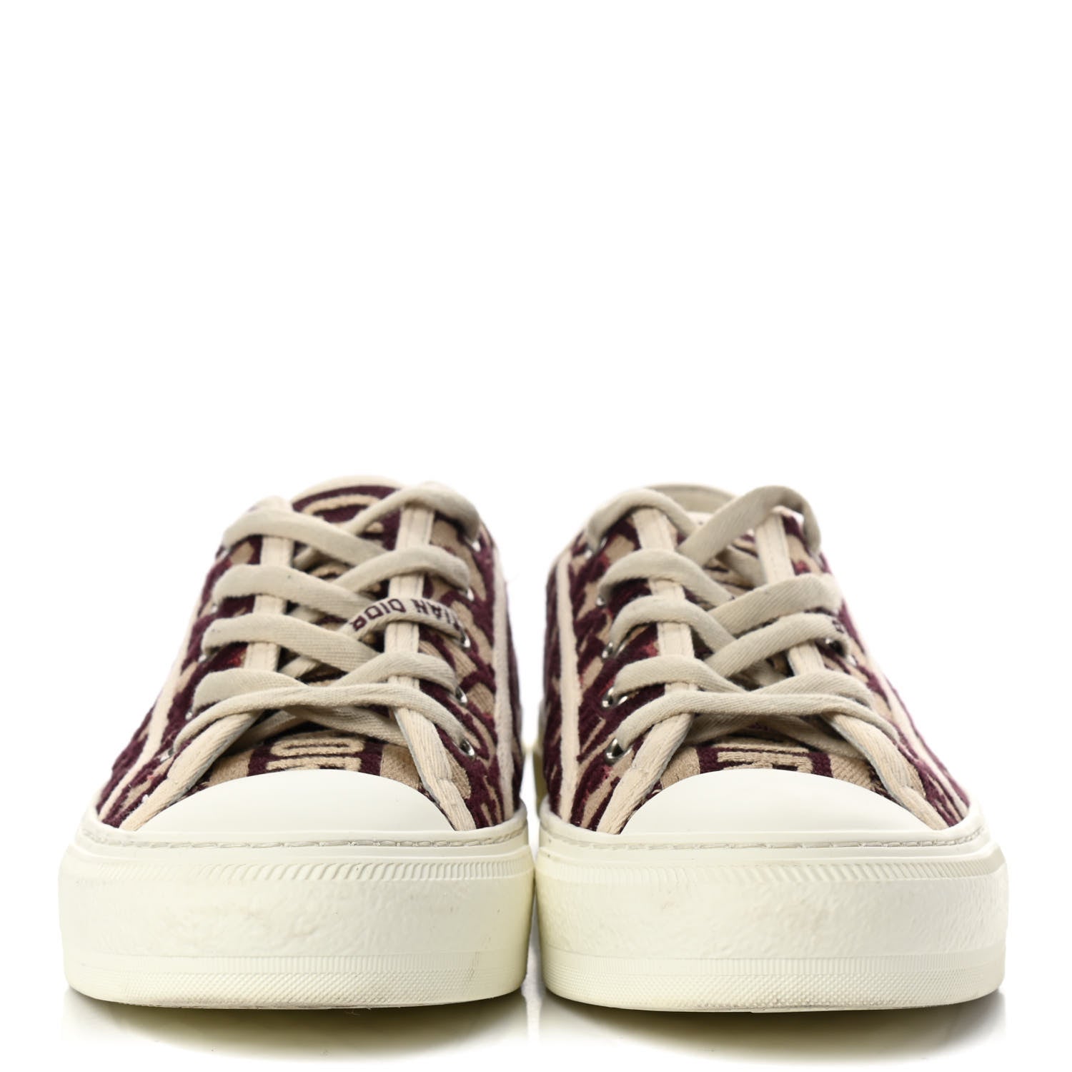 Christian Dior Canvas Oblique Walk'N'Dior Low Top Sneakers 37 Deep Amaranth 2 of 9