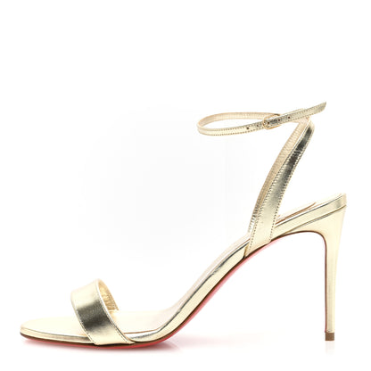 Christian Louboutin Kid Laminato Loubigirl 85 Sandals 40 Platine 1 of 8