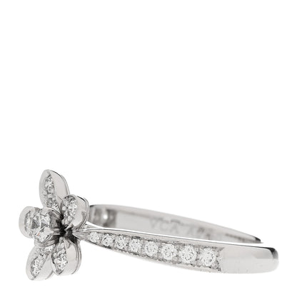 Van Cleef & Arpels 18K White Gold Diamond Socrate Ring 52 6 3 of 8