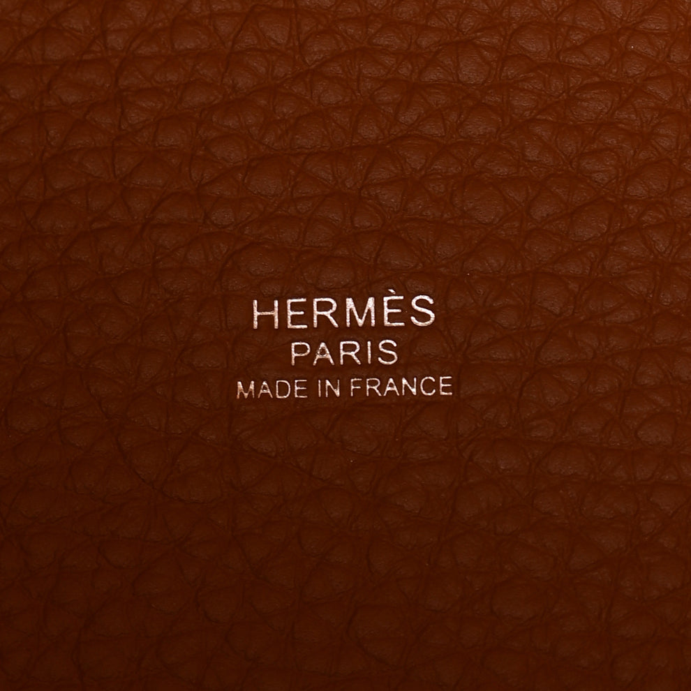 Hermes Taurillon Clemence Picotin Lock 22 MM Gold 1996519 – FASHIONPHILE