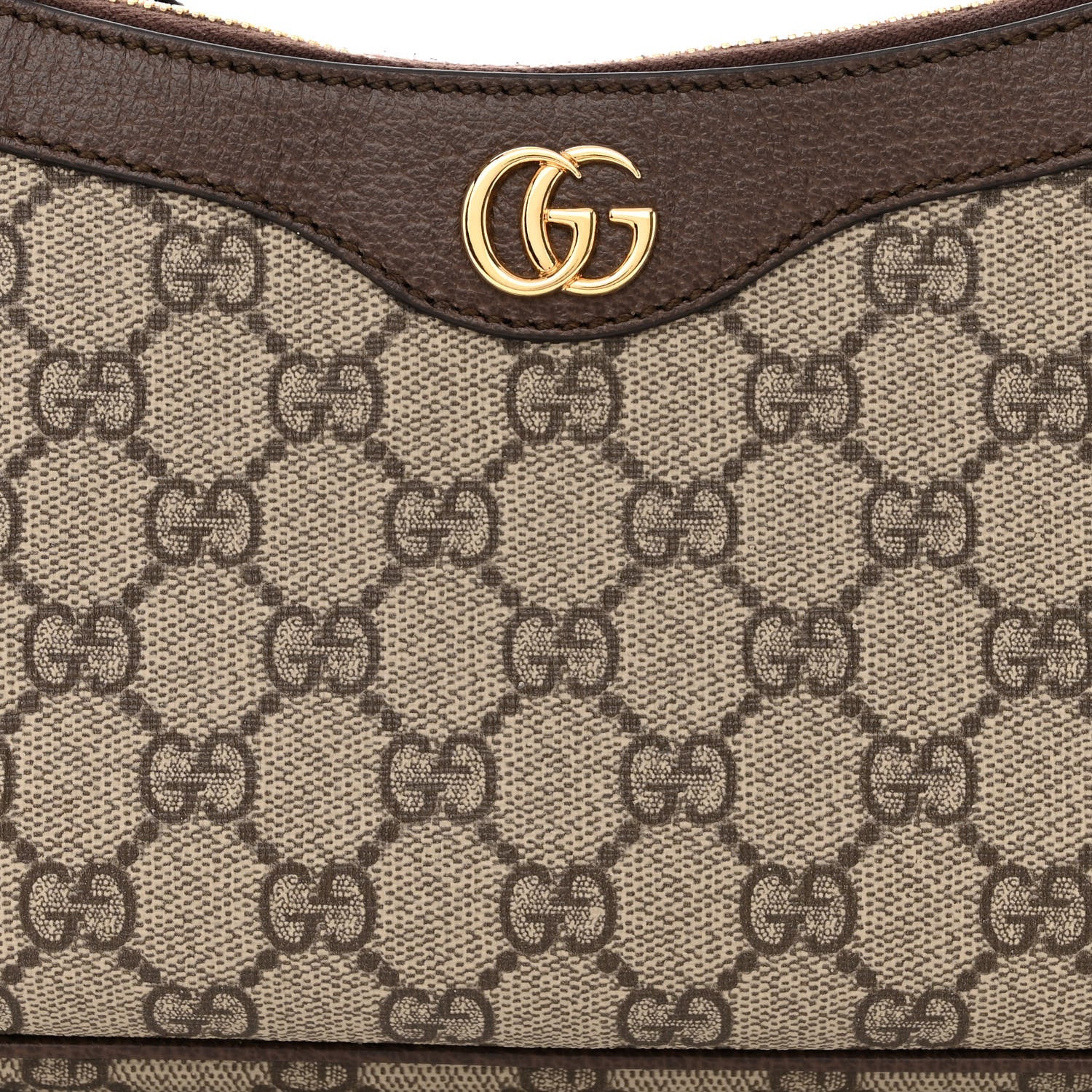 Gucci GG Supreme Monogram Textured Dollar Calfskin Small Ophidia Hobo Beige Ebony New Acero 8 of 11