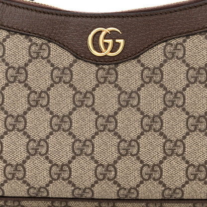 Gucci GG Supreme Monogram Textured Dollar Calfskin Small Ophidia Hobo Beige Ebony New Acero 8 of 11