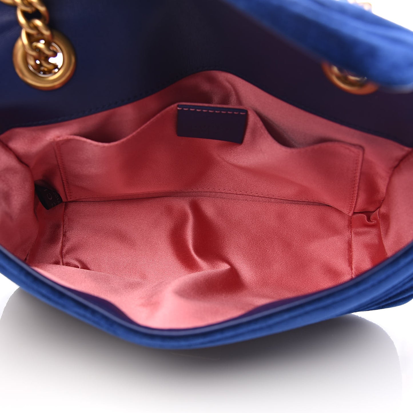 Velvet Matelasse Mini GG Marmont Shoulder Bag Cobalt Blue