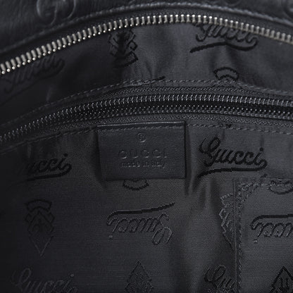 Gucci Guccissima Medium Flat Messenger Bag Black 4 of 7