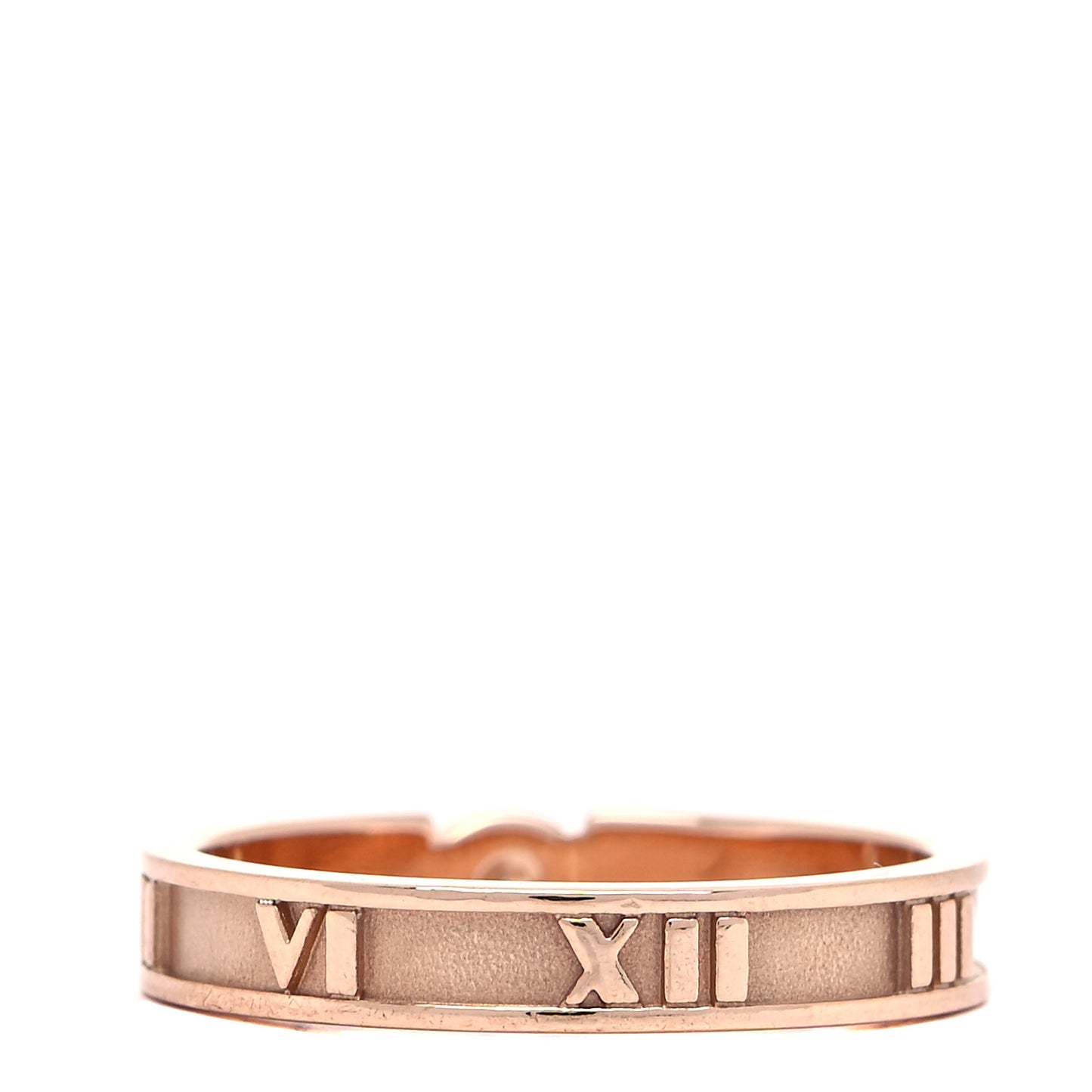 18K Rose Gold Diamond Narrow Atlas Closed Ring 51 5.75