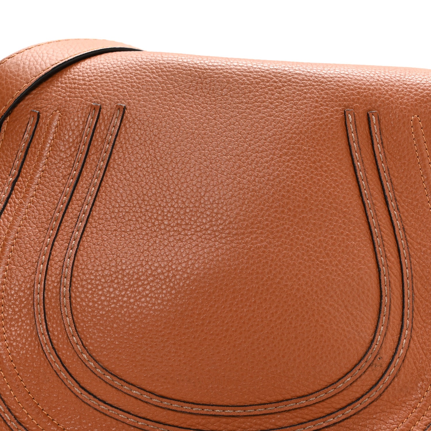 Chloe Calfskin Medium Marcie Round Crossbody Bag Tan 9 of 11