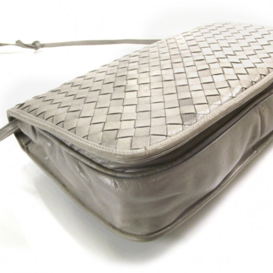 Bottega Veneta Vintage Woven Shoulder Bag Gray 5 of 9