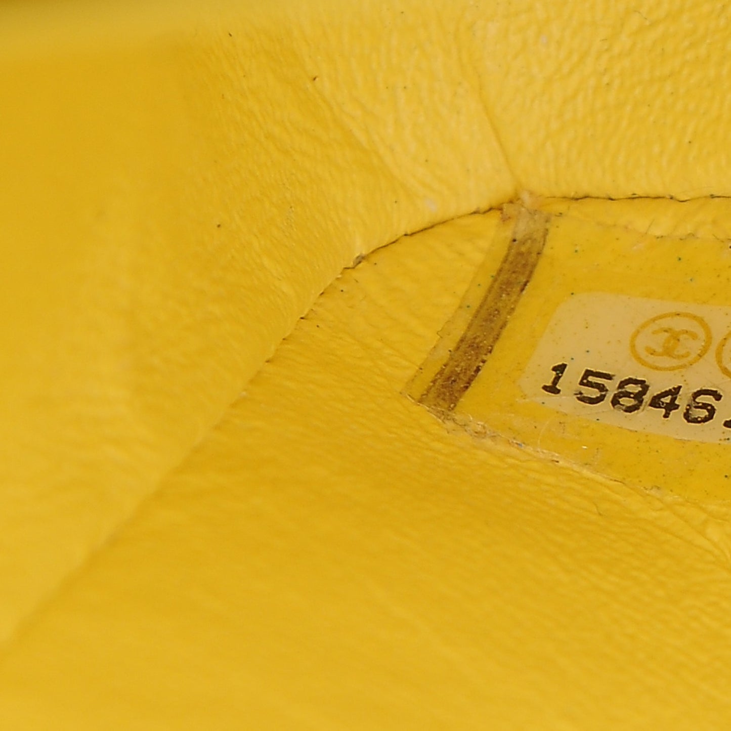 Lambskin Quilted Medium Double Flap Yellow