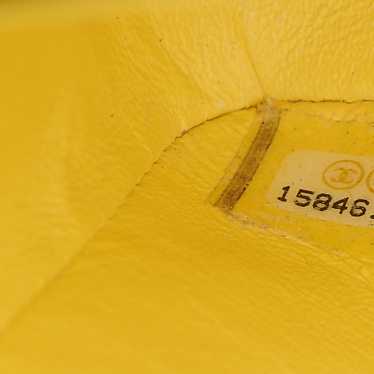 Chanel Lambskin Quilted Medium Double Flap Yellow 6 of 8