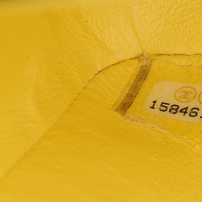 Chanel Lambskin Quilted Medium Double Flap Yellow 6 of 8