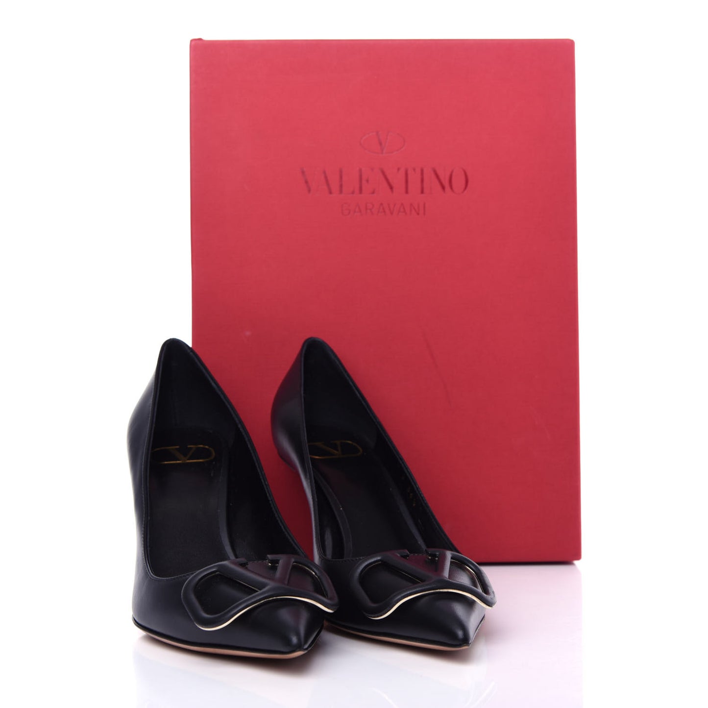 Calfskin Vlogo Signature 80mm Pumps 36.5 Black