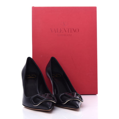 Valentino Garavani Calfskin Vlogo Signature 80mm Pumps 36.5 Black 11 of 11