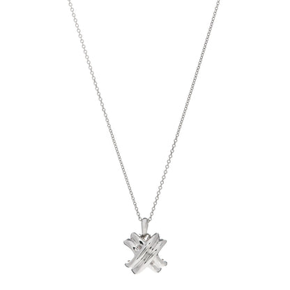 Tiffany Sterling Silver Signature X Pendant Necklace 1 of 7