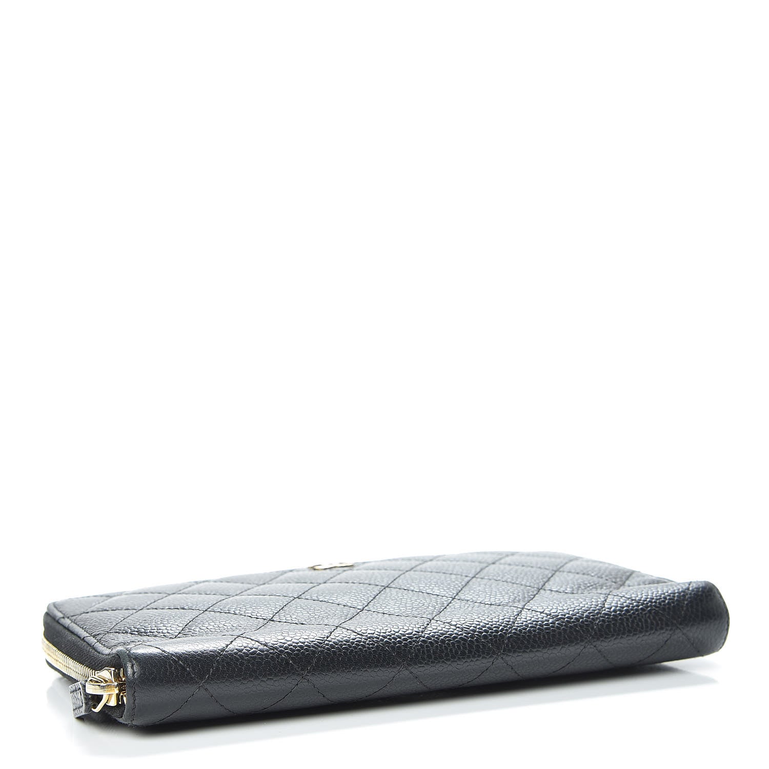Chanel Caviar Quilted Large Zip Around Organizer Wallet Black 4 of 14