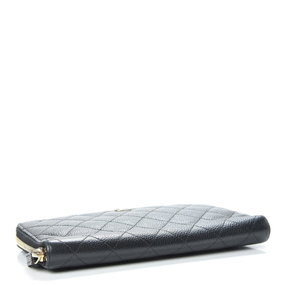 Chanel Caviar Quilted Large Zip Around Organizer Wallet Black 4 of 14