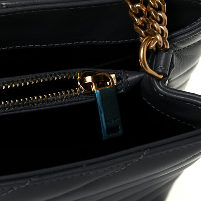 Saint Laurent Calfskin Y Quilted Monogram Small Loulou Chain Satchel Storm 5 of 5