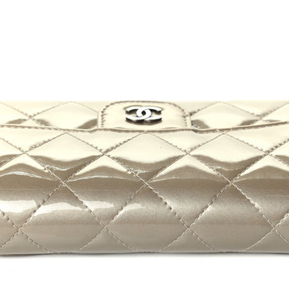 Chanel Patent Calfskin Quilted Large Flap Wallet Ivory 6 of 6
