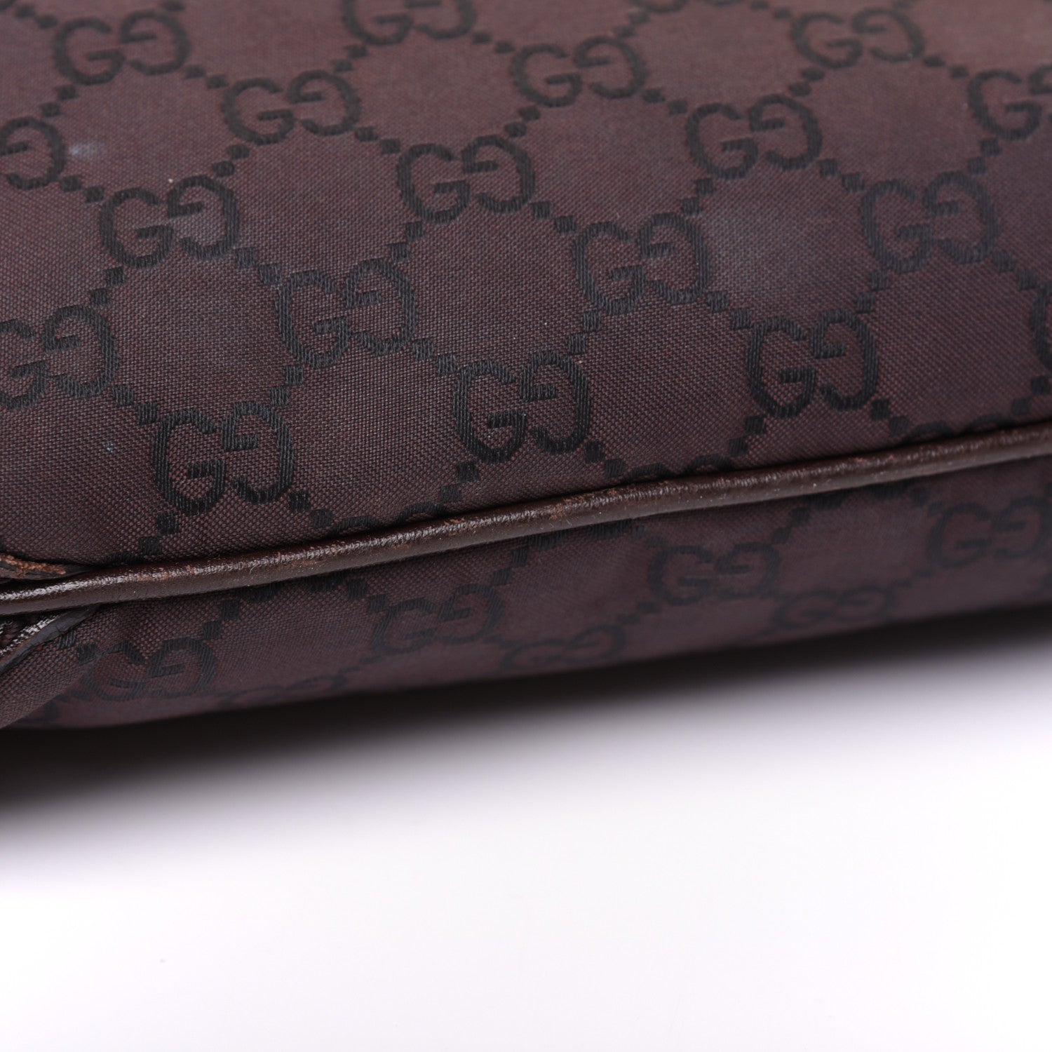 Gucci Nylon Monogram Signature Hobo Shoulder Bag Dark Brown 20 of 24