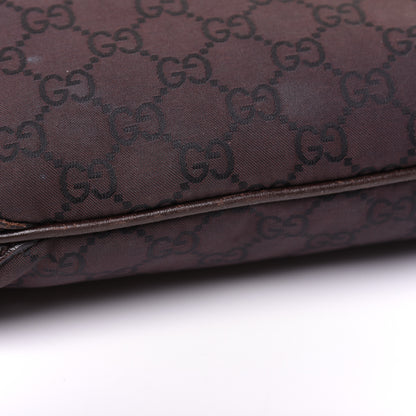 Gucci Nylon Monogram Signature Hobo Shoulder Bag Dark Brown 20 of 24