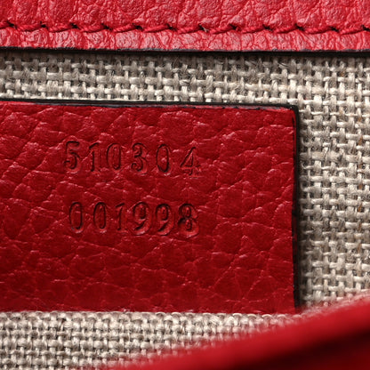 Gucci Dollar Calfskin Small Interlocking G Shoulder Bag Red 7 of 11